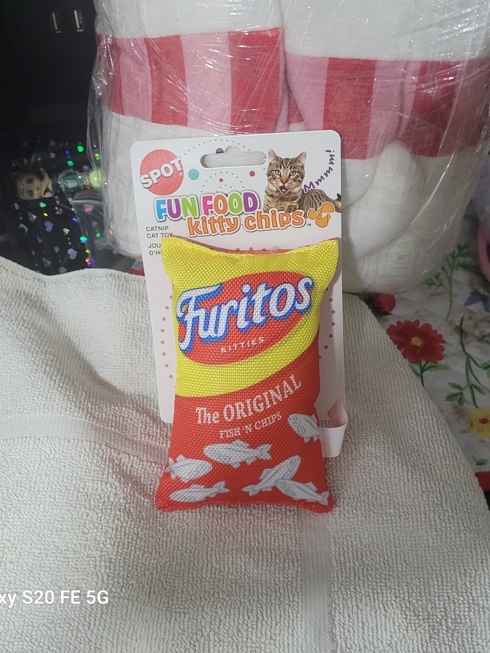 SPOT Fun Food Kitty Chips Plush Cat Toy